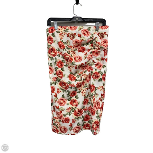 Skirt Midi By Shein In Red & White, Size: Xl