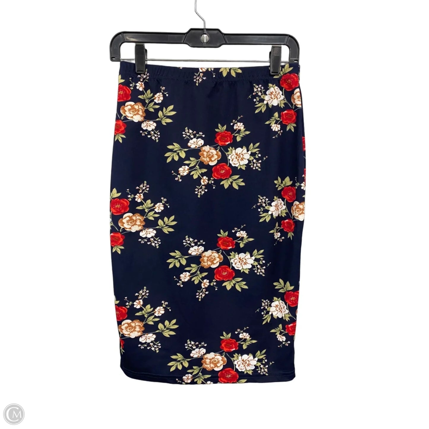 Skirt Midi By Emery Rose In Blue & Red, Size: L