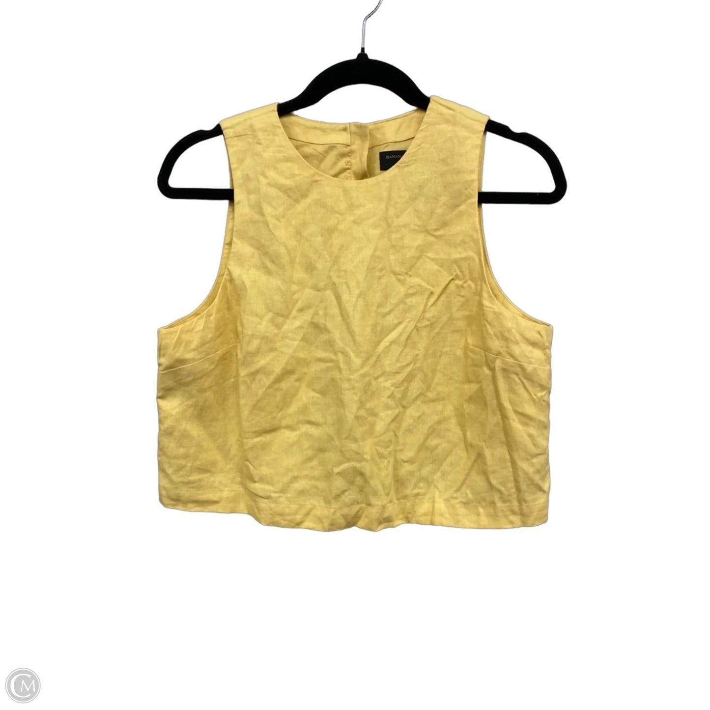 Top Sleeveless By Banana Republic In Yellow, Size: S