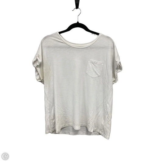 Top Short Sleeve Basic By Max Studio In White, Size: Xl