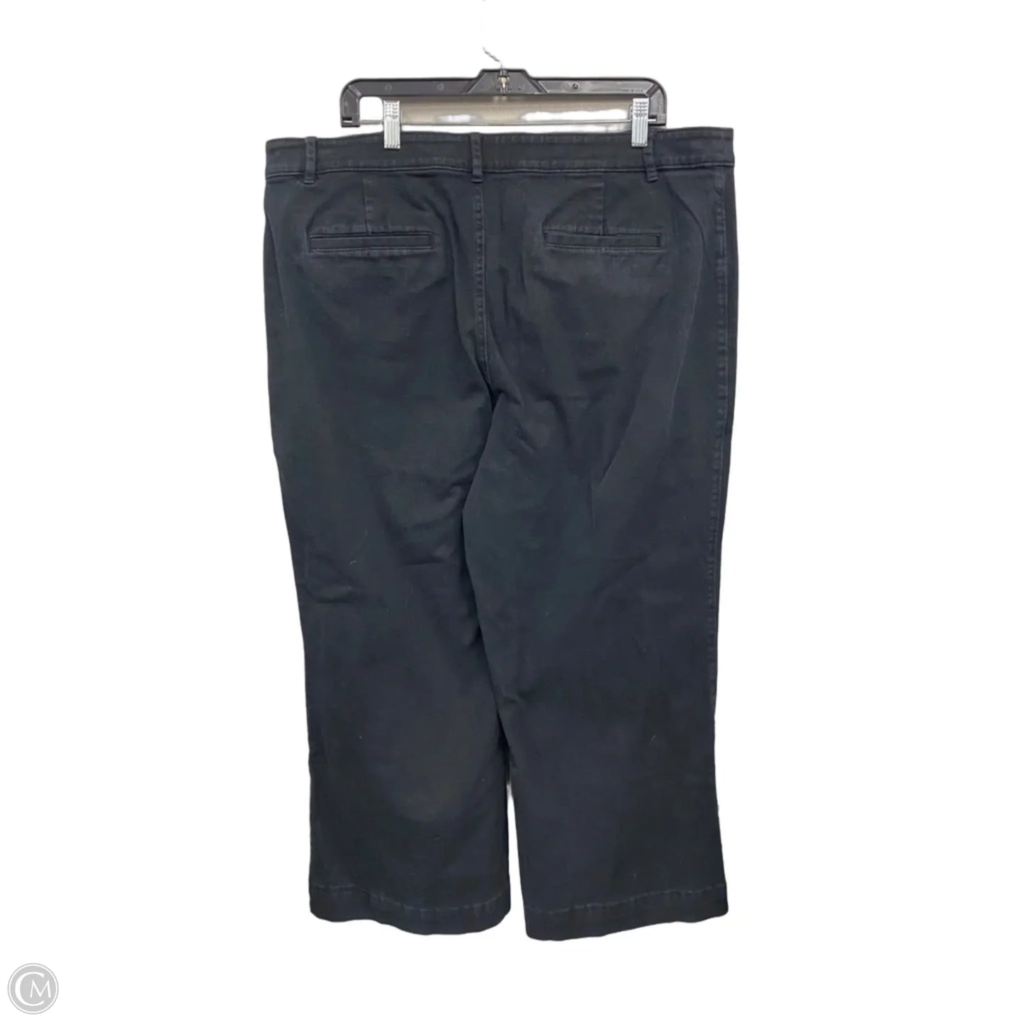 Jeans Wide Leg By Loft In Black, Size: 18