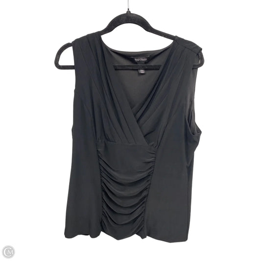 Blouse Sleeveless By White House Black Market In Black, Size: Xl
