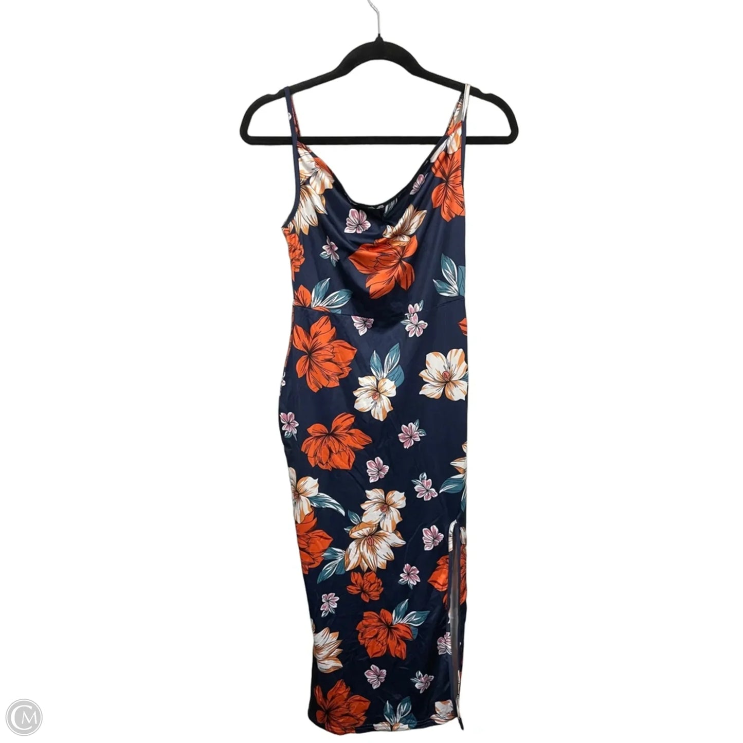 Dress Casual Midi By Shein In Blue & Orange, Size: S
