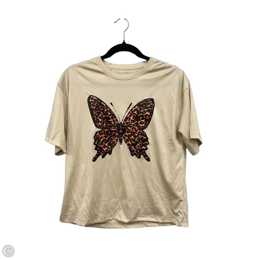 Top Short Sleeve Basic By Shein In Brown, Size: Xs