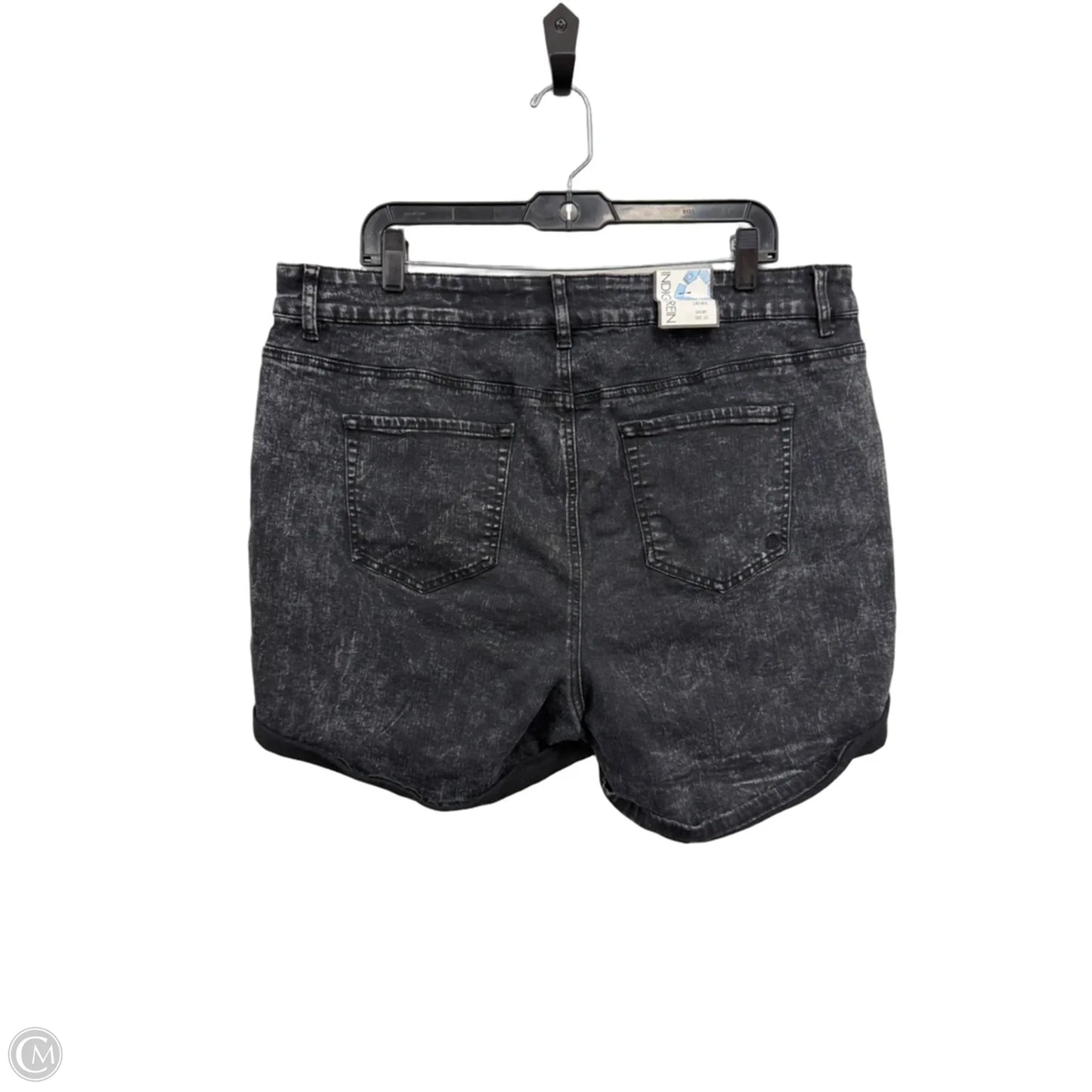Shorts By Indigo Rein In Black Denim, Size: 22