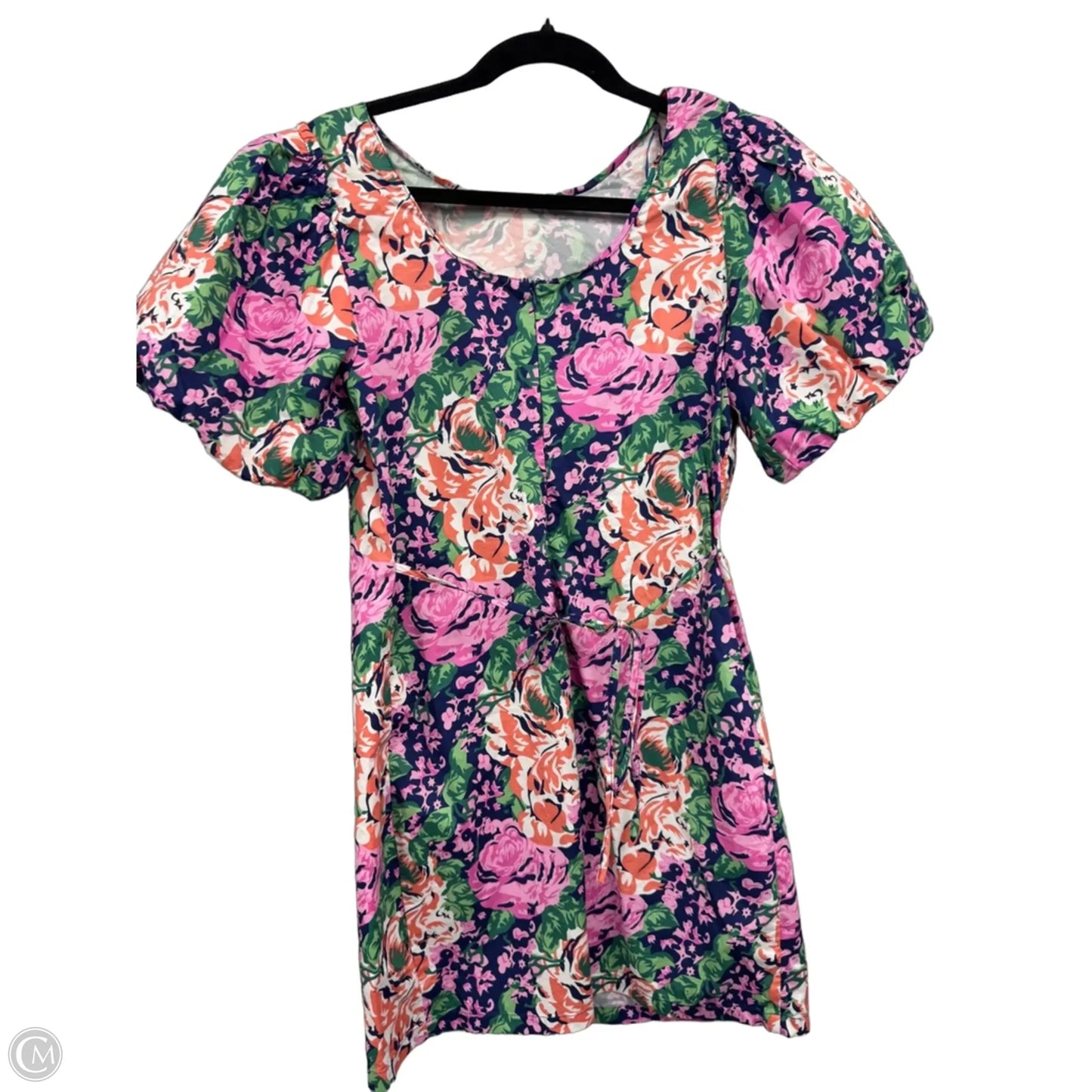 Dress Casual Short By Melloday In Green & Purple, Size: S