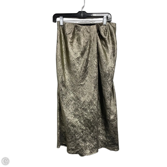 Skirt Midi By Clothes Mentor In Gold, Size: Xs