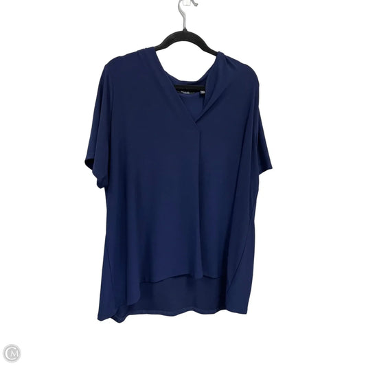 Top Short Sleeve By Dennis Basso Qvc In Blue, Size: 2x