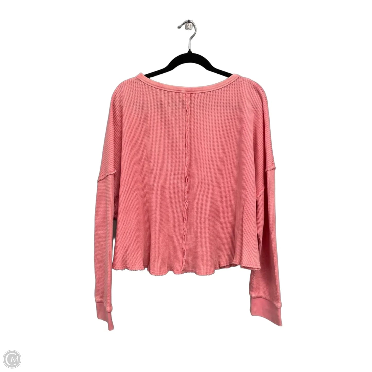 Top Long Sleeve By Double Zero In Pink, Size: L