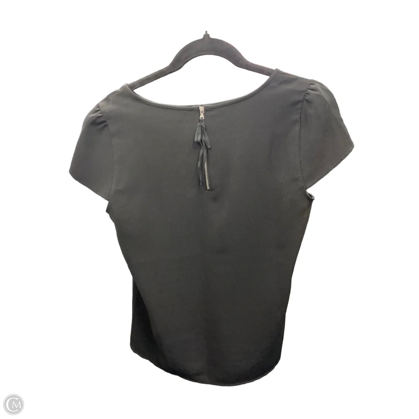 Top Short Sleeve By Loft In Black, Size: S