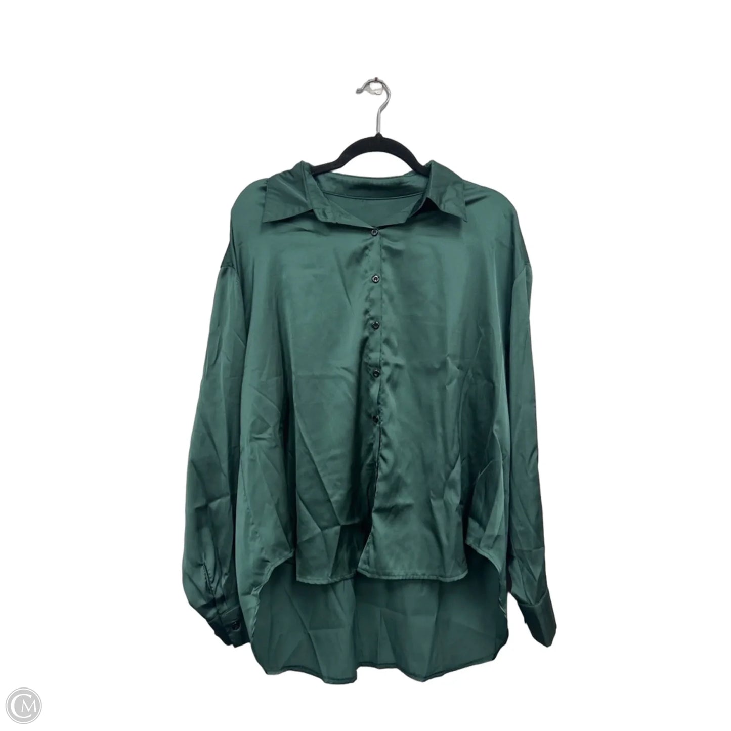 Top Long Sleeve By Shein In Green, Size: L
