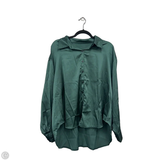 Top Long Sleeve By Shein In Green, Size: L
