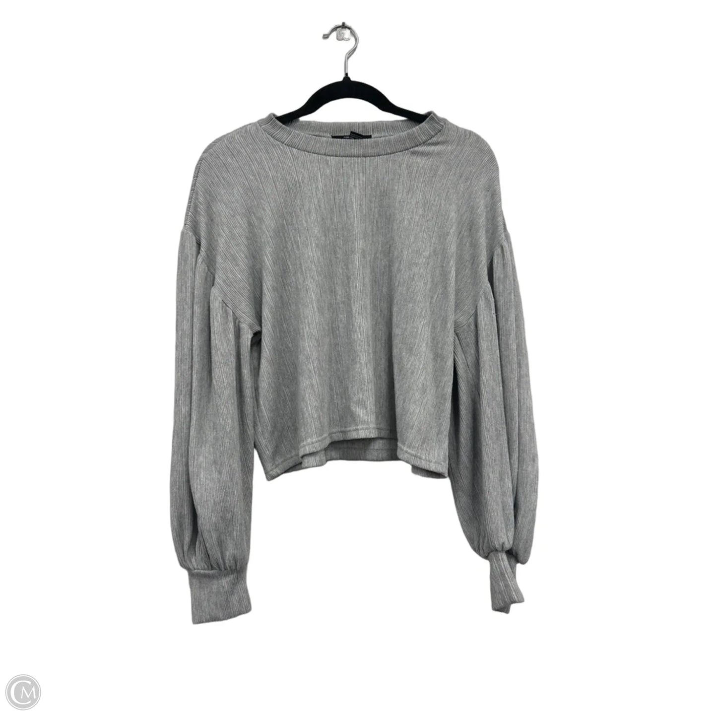Top Long Sleeve By Forever 21 In Grey, Size: S