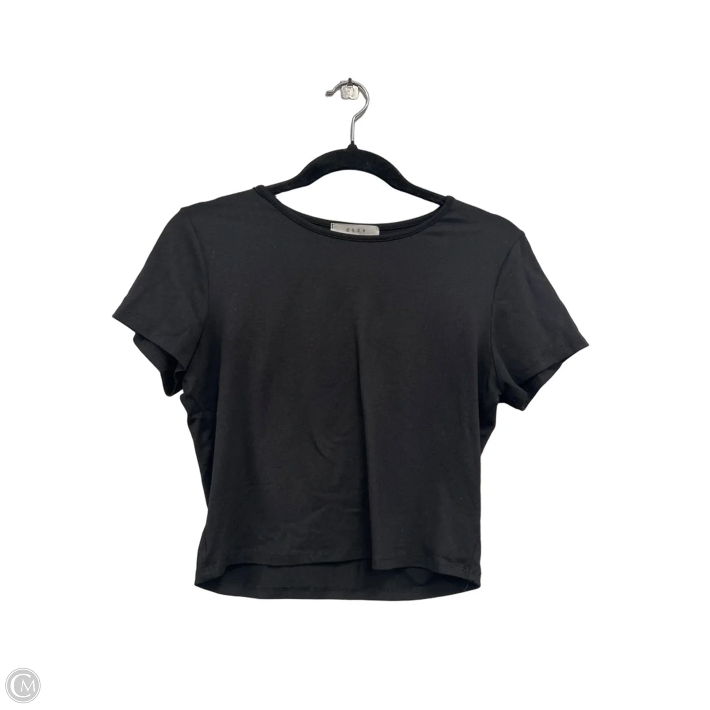 Top Short Sleeve Basic By Gaze In Black, Size: M