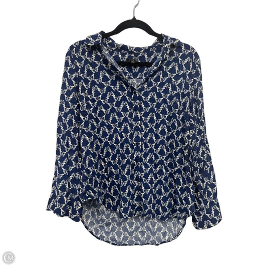 Top Long Sleeve By Talbots In Blue, Size: L