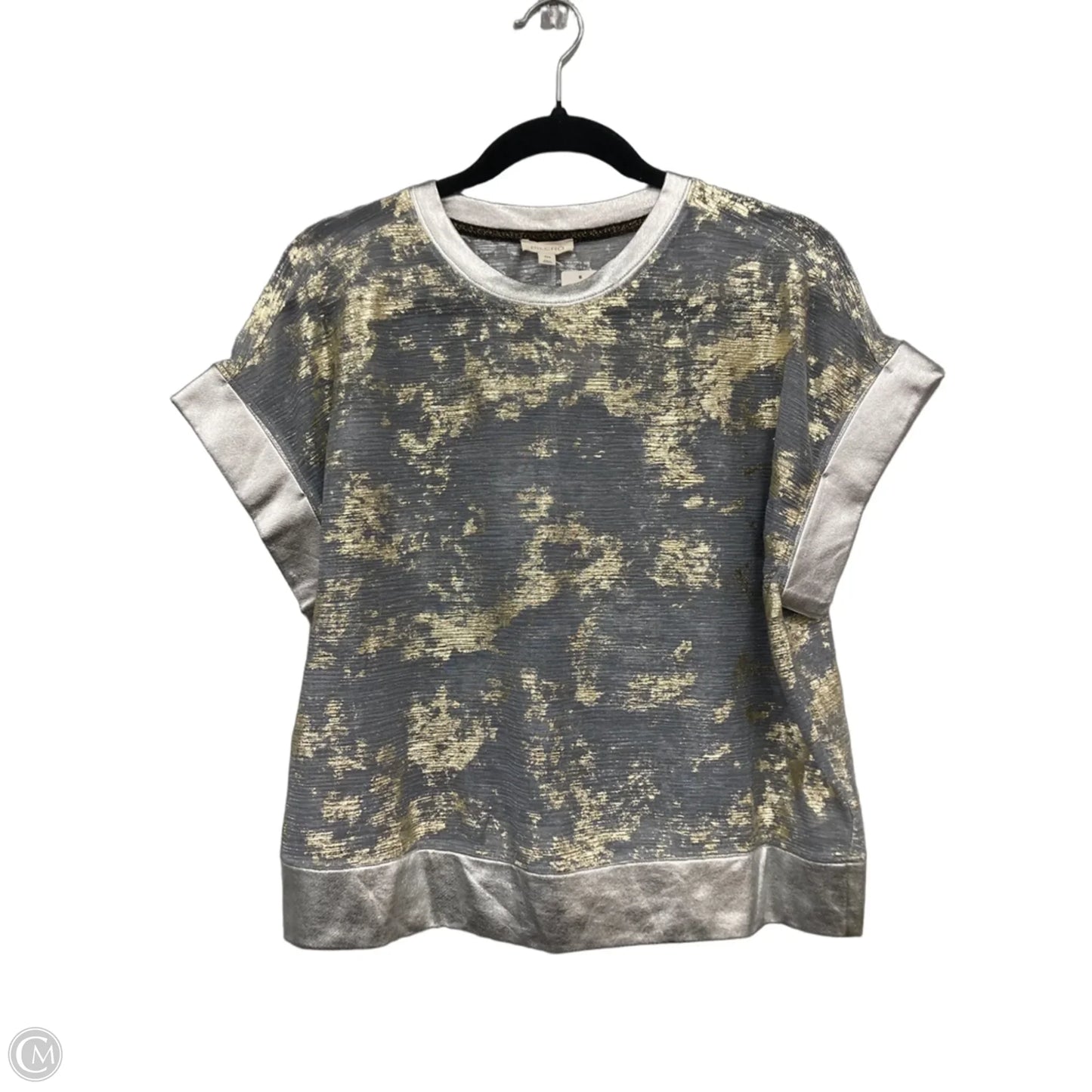 Top Short Sleeve By Pilcro In Gold & Silver, Size: Xxs