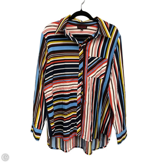 Top Long Sleeve By Misha In Blue & Orange, Size: Xl