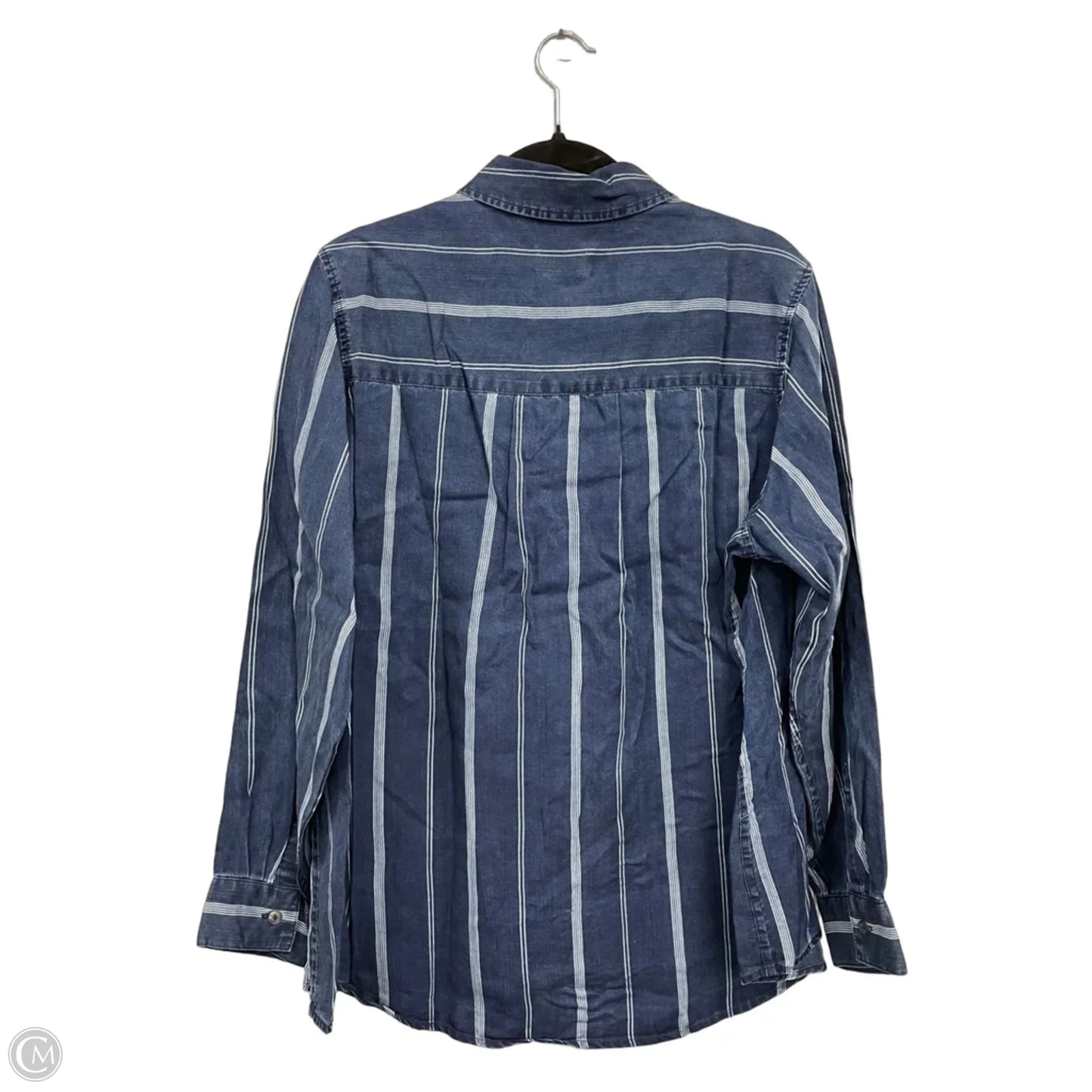 Top Long Sleeve By For The Republic In Blue, Size: 1x