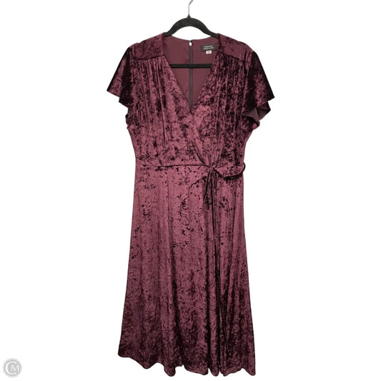 Dress Casual Maxi By Tahari In Maroon, Size: 16