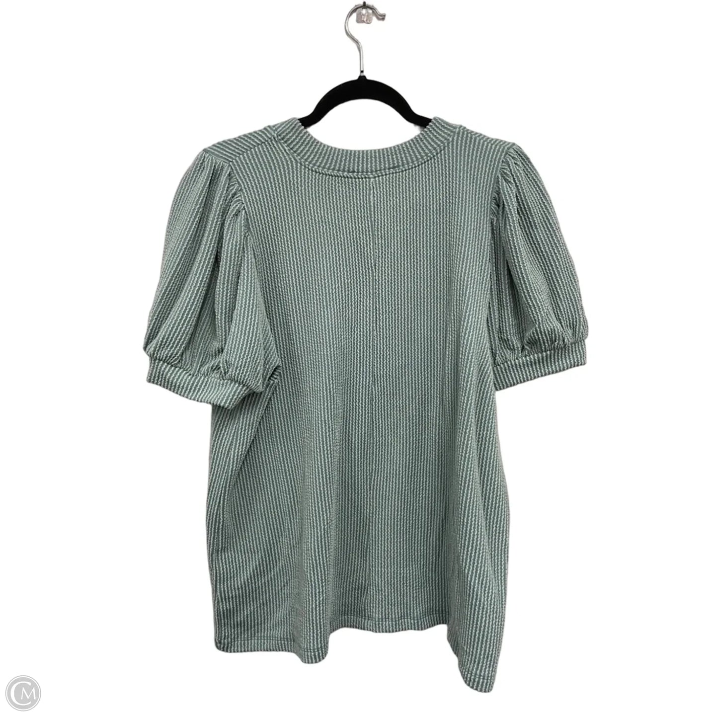 Top Short Sleeve By Zenana In Green, Size: L