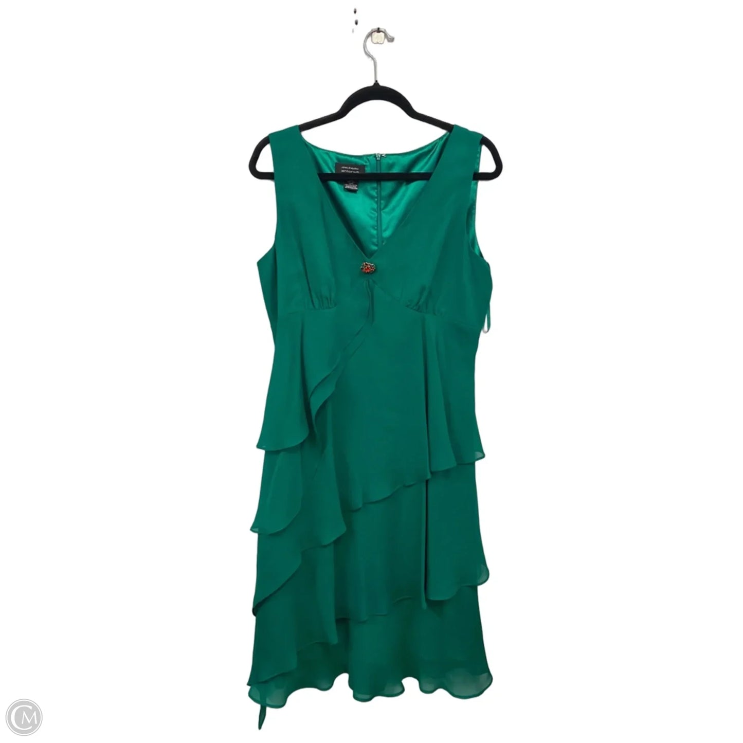 Dress Party Midi By Clothes Mentor In Green, Size: 14