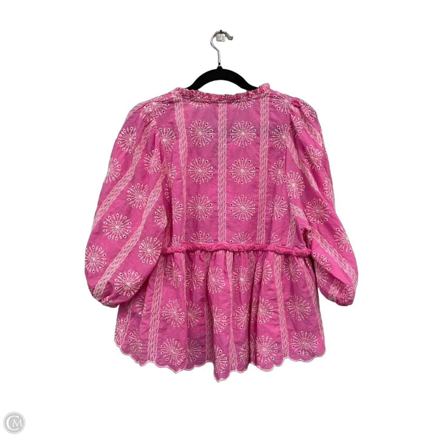 Top Short Sleeve By Umgee In Pink, Size: L
