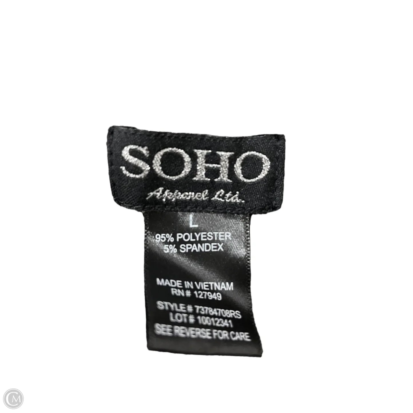Pants Other By Soho Apparel In Black & Tan, Size: L