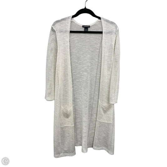Cardigan By Clothes Mentor In Cream, Size: Xl
