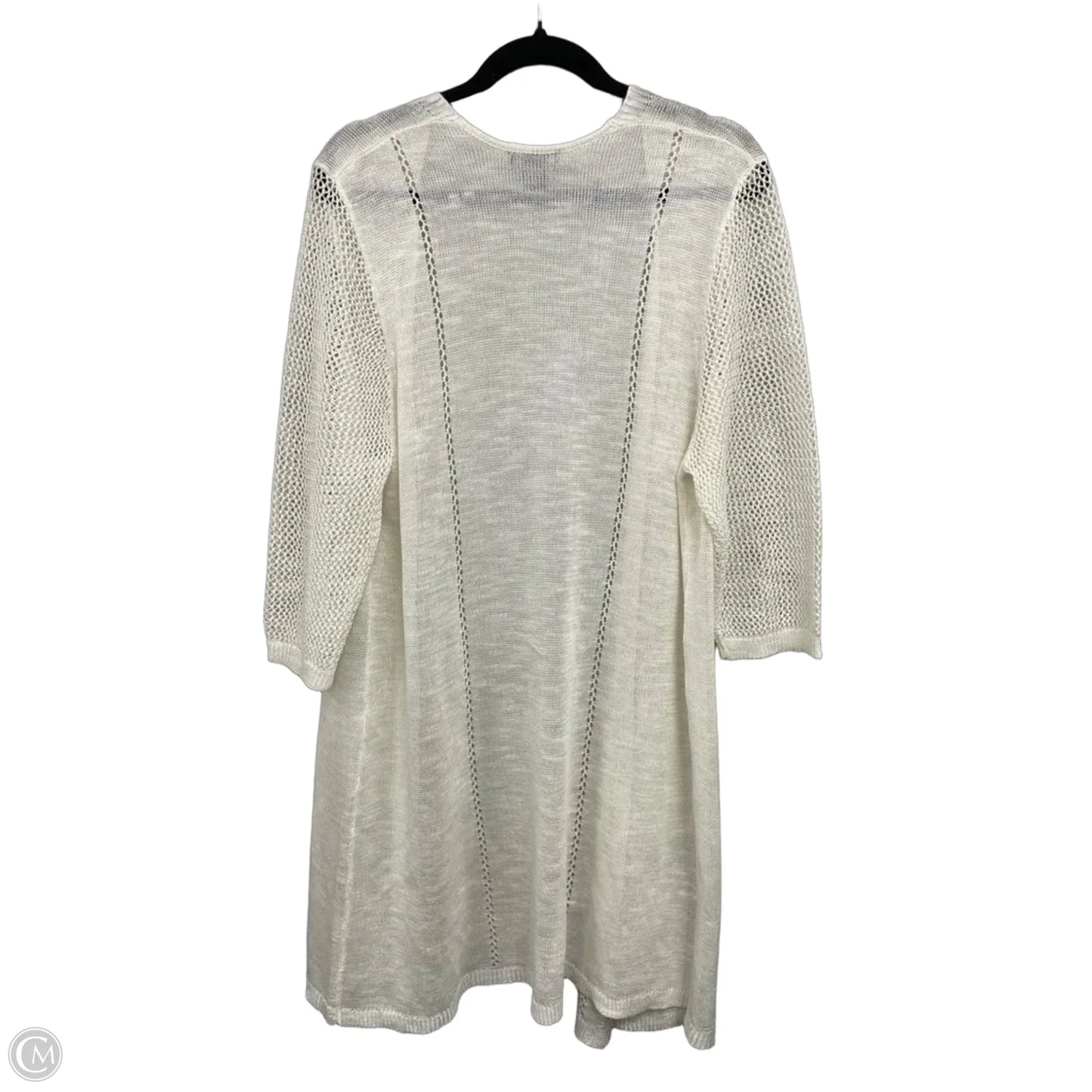 Cardigan By Clothes Mentor In Cream, Size: Xl