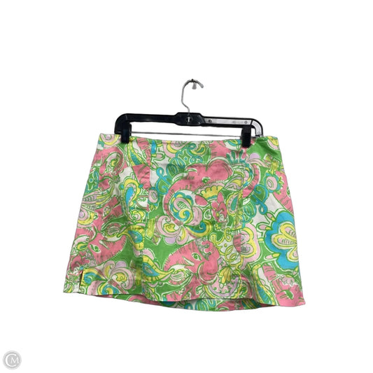 Skirt Designer By Lilly Pulitzer In Green & Pink, Size: 10