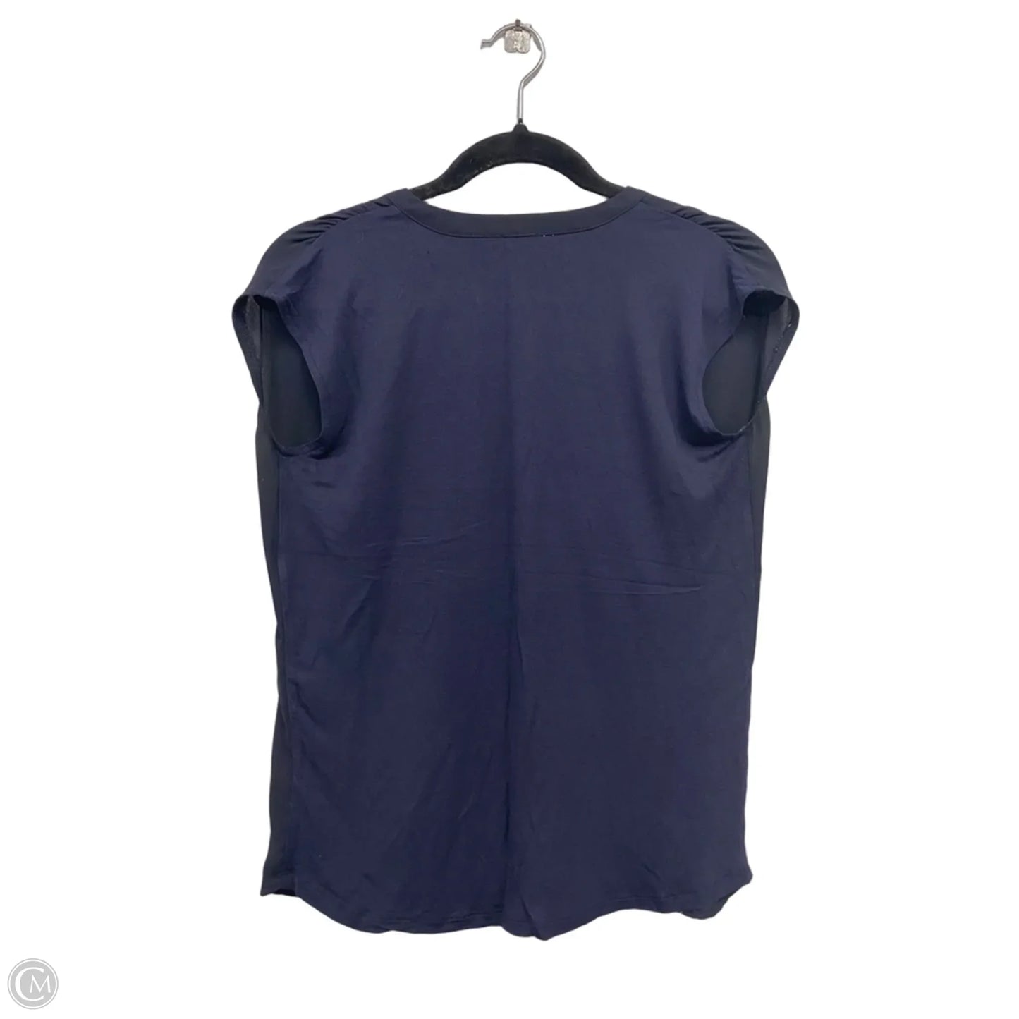 Top Short Sleeve By Ann Taylor In Navy, Size: Sp