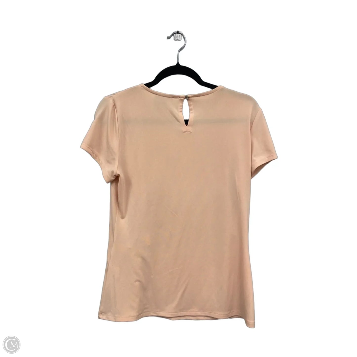 Top Short Sleeve By Dkny In Peach, Size: M