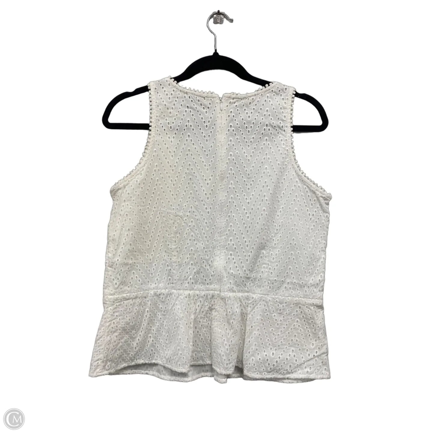 Top Sleeveless By Ann Taylor In White, Size: 10