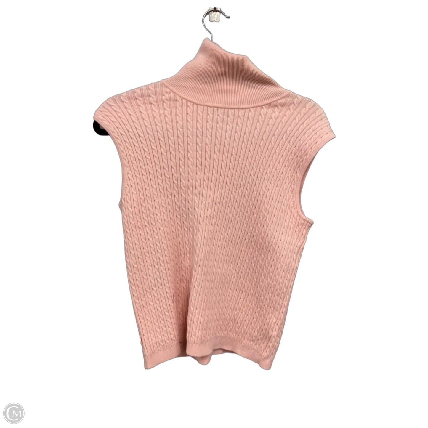 Vest Sweater By Lauren By Ralph Lauren In Pink, Size: L