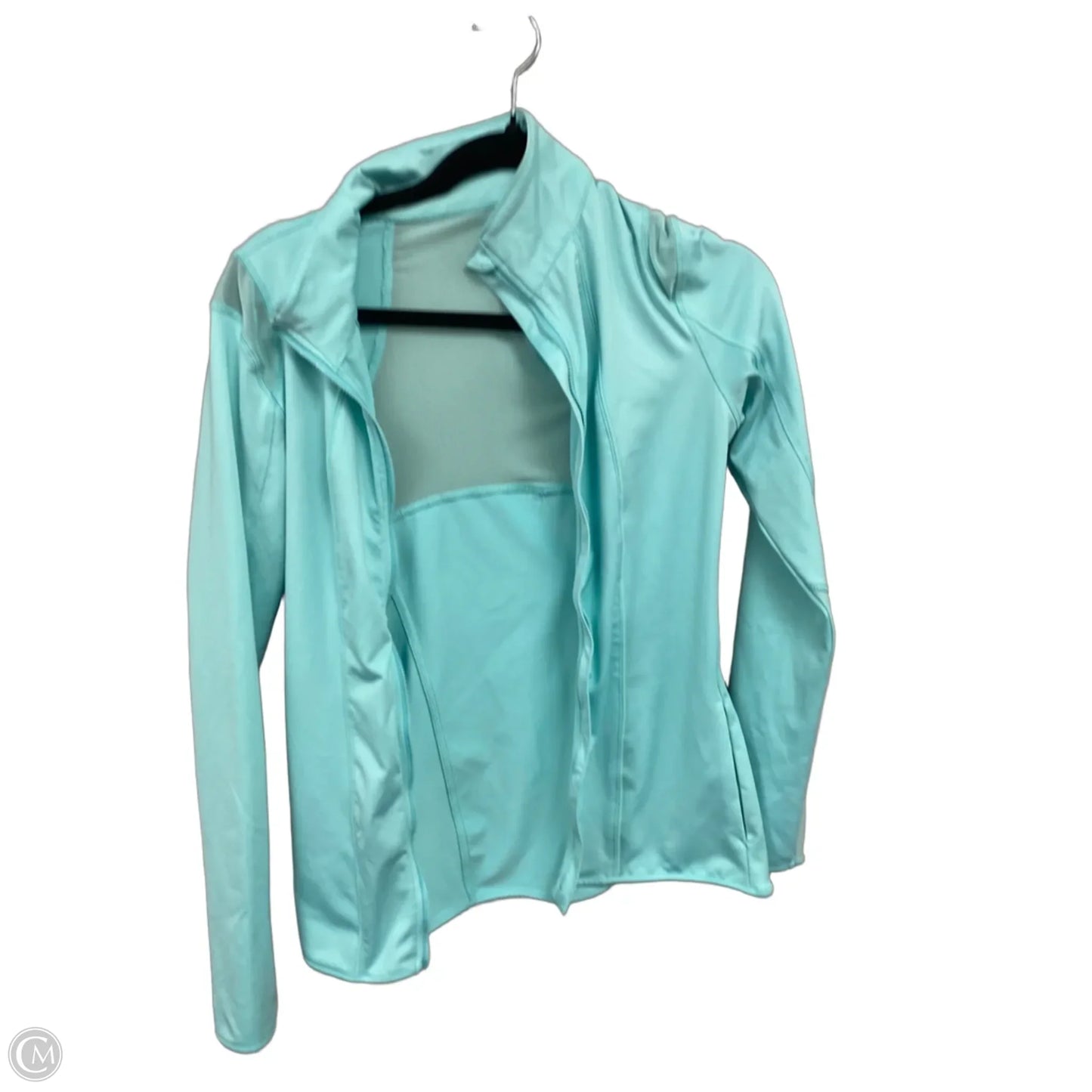 Athletic Jacket By Clothes Mentor In Teal, Size: S