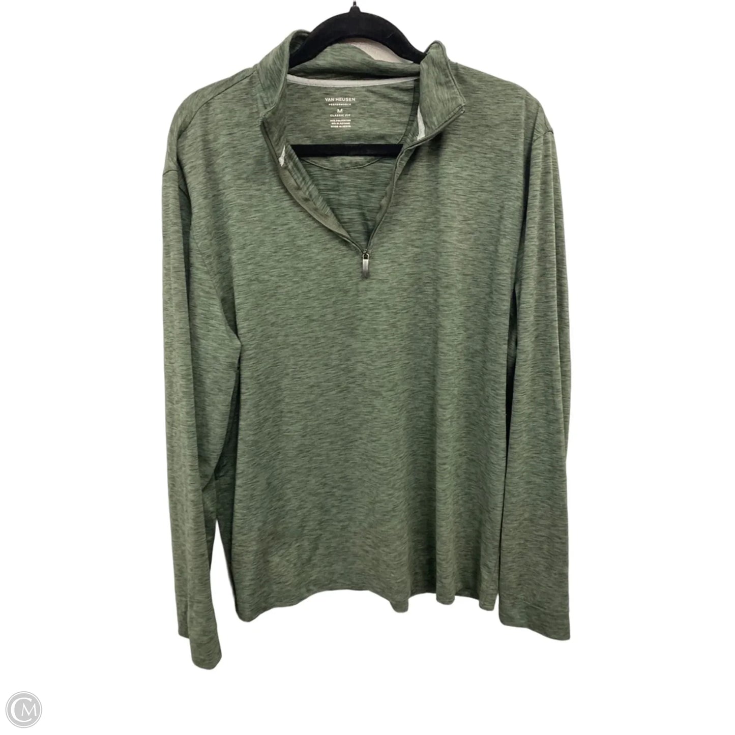 Athletic Jacket By Van Heusen In Green, Size: M
