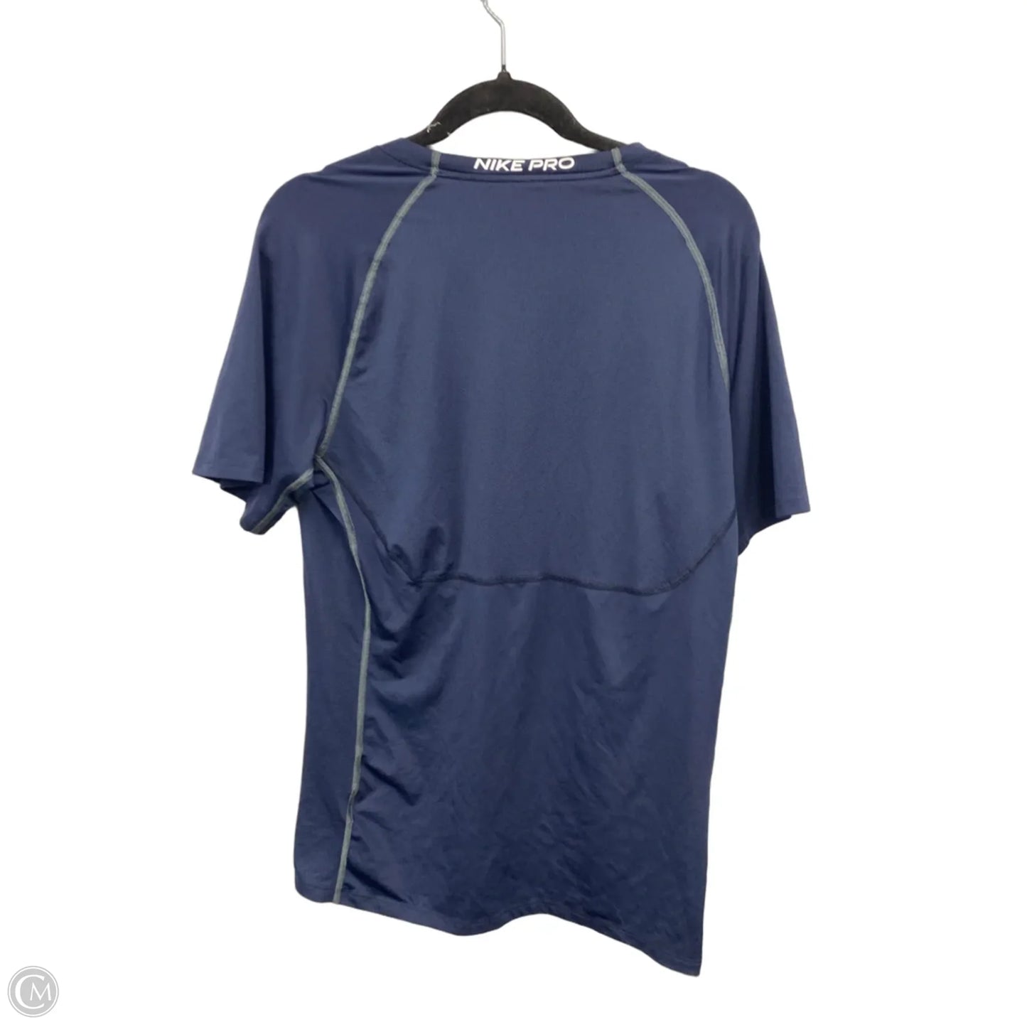 Athletic Top Short Sleeve By Nike Apparel In Blue, Size: L