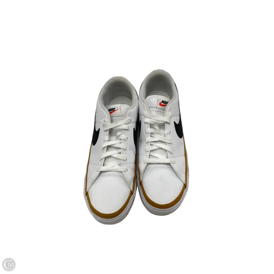 Shoes Sneakers By Nike In Gold & White, Size: 10.5