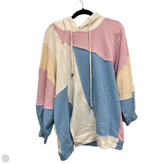 Sweatshirt Hoodie By Pilcro In Blue & Pink, Size: Xs