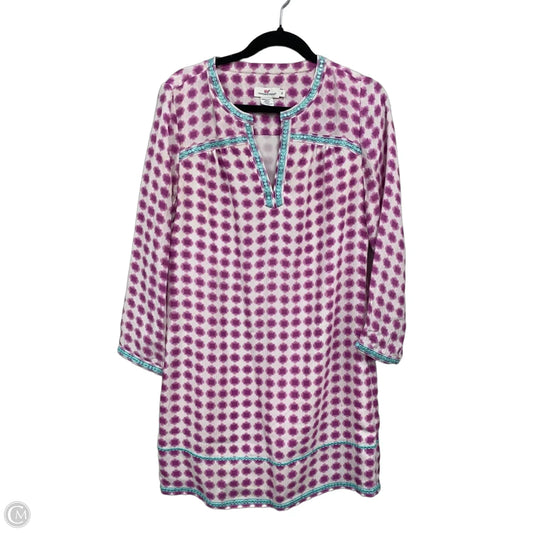 Dress Casual Midi By Vineyard Vines In Purple & White, Size: 6