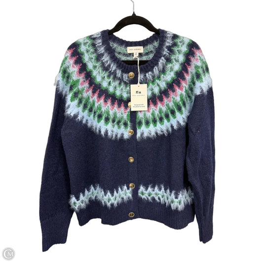 Sweater Cardigan By Free Assembly In Blue & Green, Size: 1x