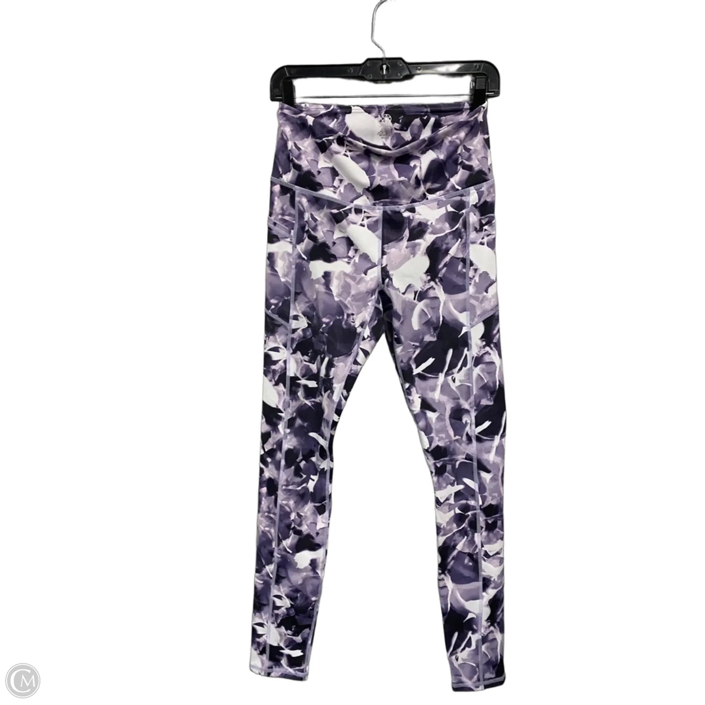 Athletic Leggings By Gaiam In Black & Purple, Size: S