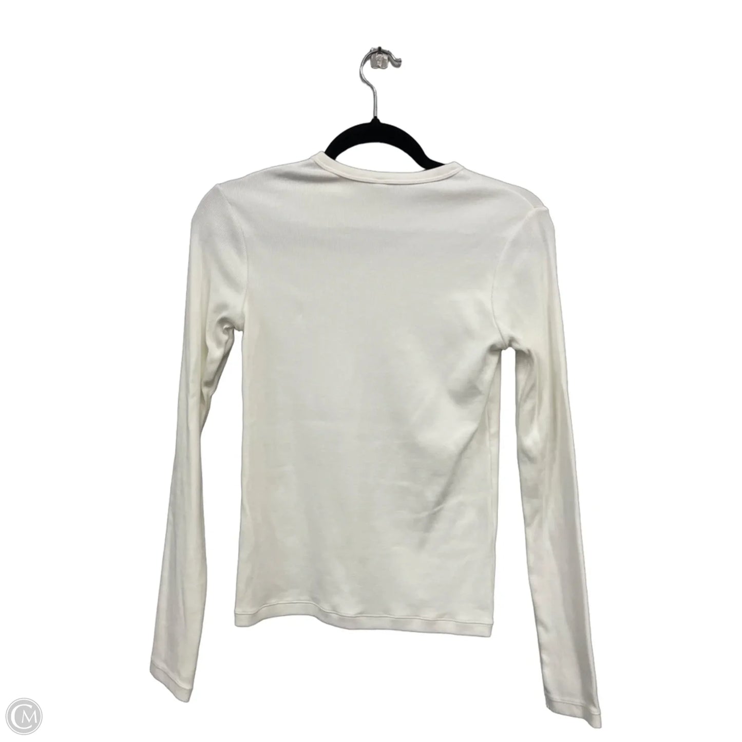 Top Long Sleeve By Uniqlo In White, Size: Xs