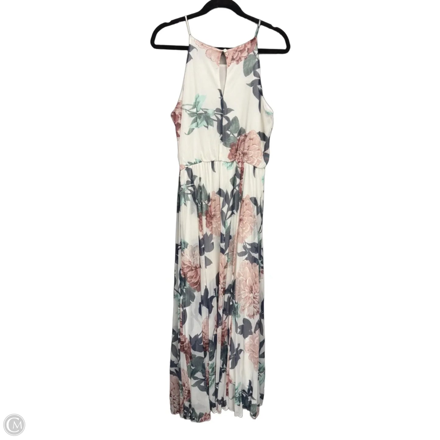 Dress Casual Maxi By Clothes Mentor In Blue & White, Size: 14