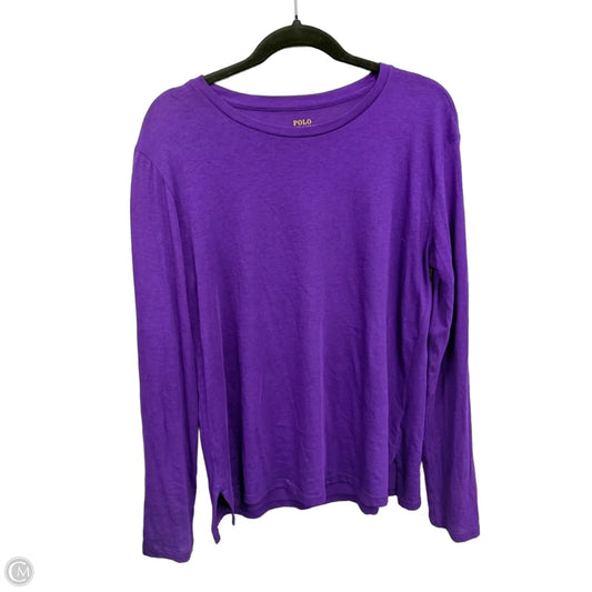 Top Long Sleeve By Polo Ralph Lauren In Purple, Size: L
