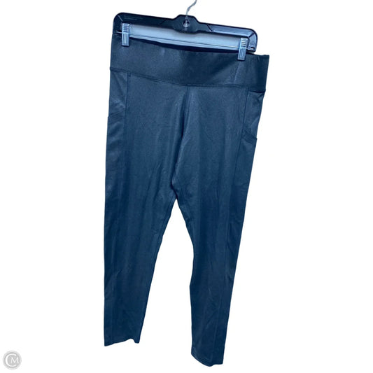 Athletic Capris By Pink In Black & Silver, Size: L