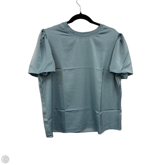 Blouse Short Sleeve By New York And Co In Blue, Size: Xl