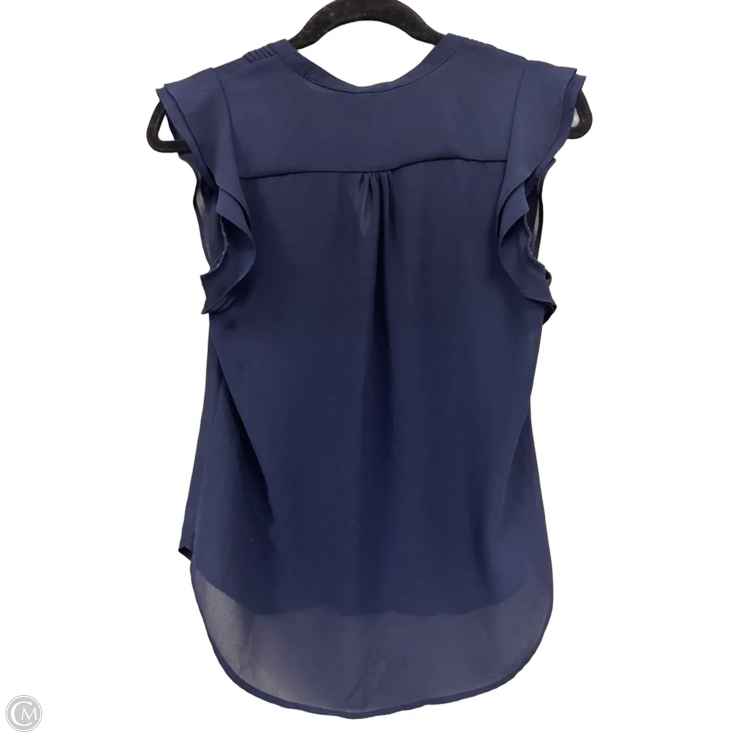 Blouse Short Sleeve By H&m In Navy, Size: 4