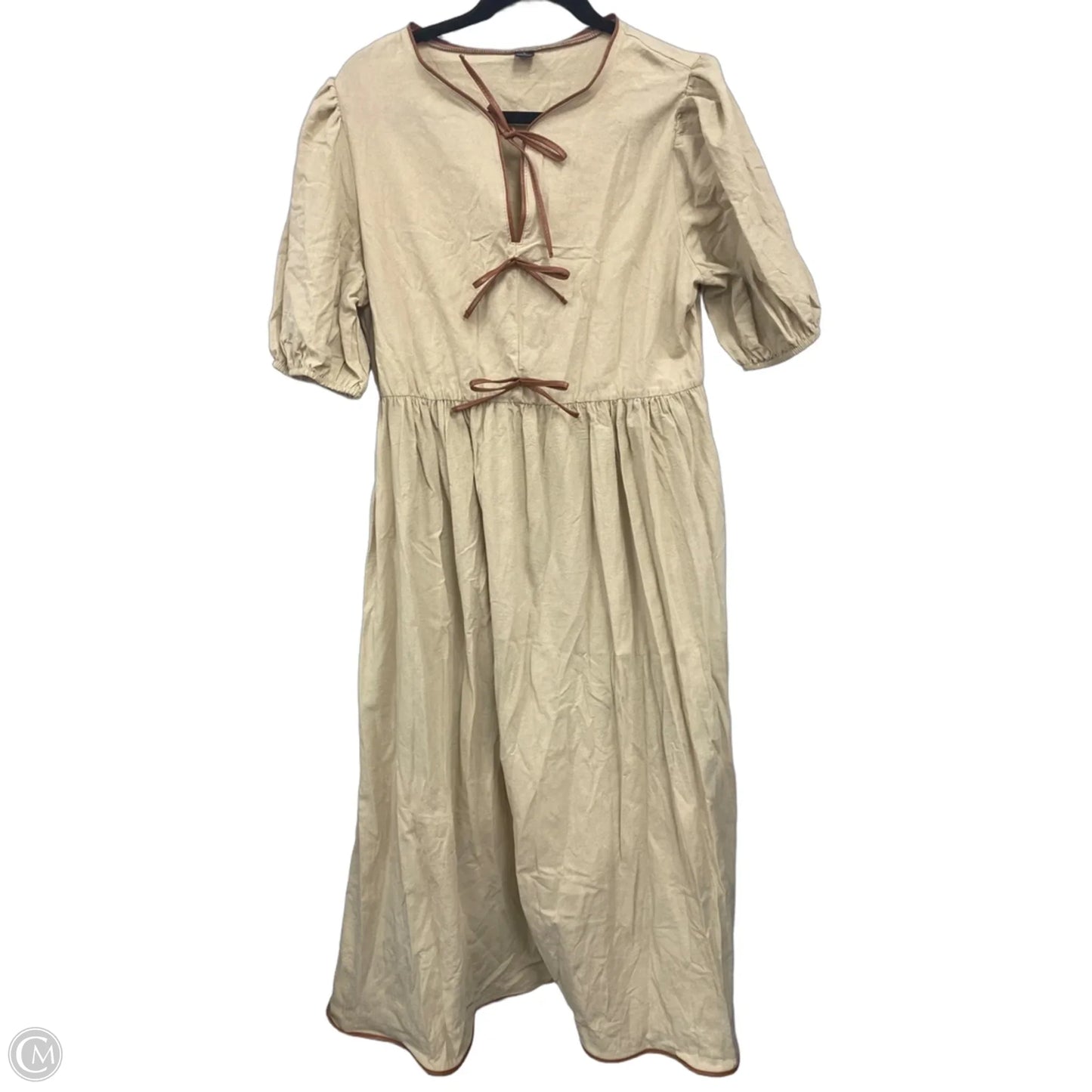 Dress Casual Maxi By Clothes Mentor In Beige, Size: L