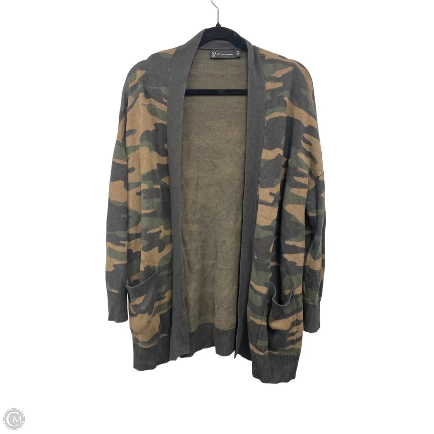 Cardigan By New York And Co In Camouflage Print, Size: M